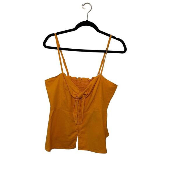 NWT Sofia Jeans M orange tank top coquette summer casual cute button up Barbie - Picture 1 of 7